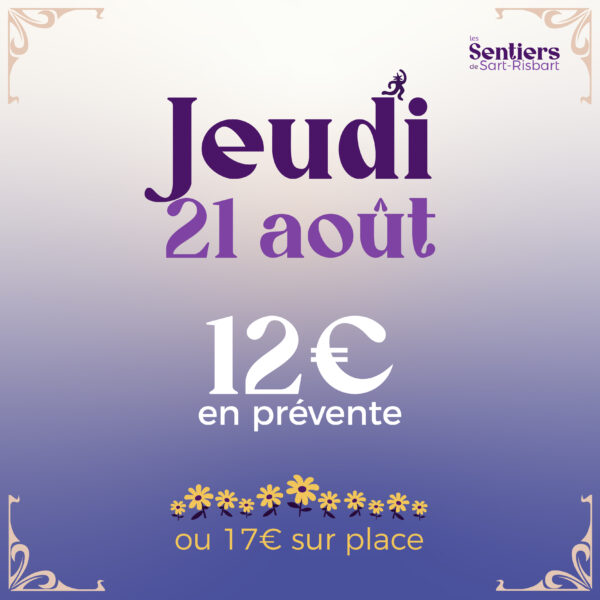 Entrée 1 jour - Jeudi 21 août
